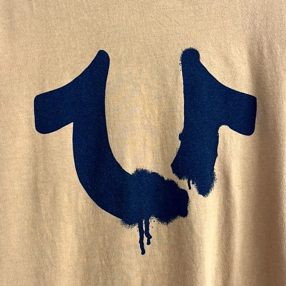 True Religion Spray Paint Logo Crewneck Shirt Tee